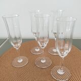5 baccarat crystal flutes, capri model
