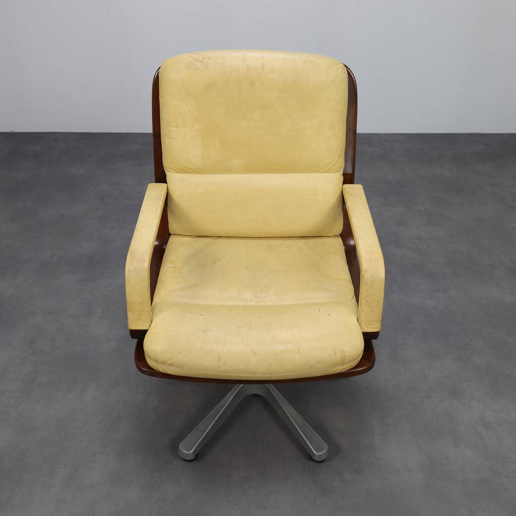 Office chair in leather by Eugen Schmidt, 1960s