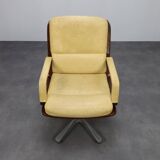 Office chair in leather by Eugen Schmidt, 1960s