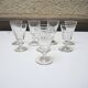 8 anciens verres à pied en cristal de style Caton