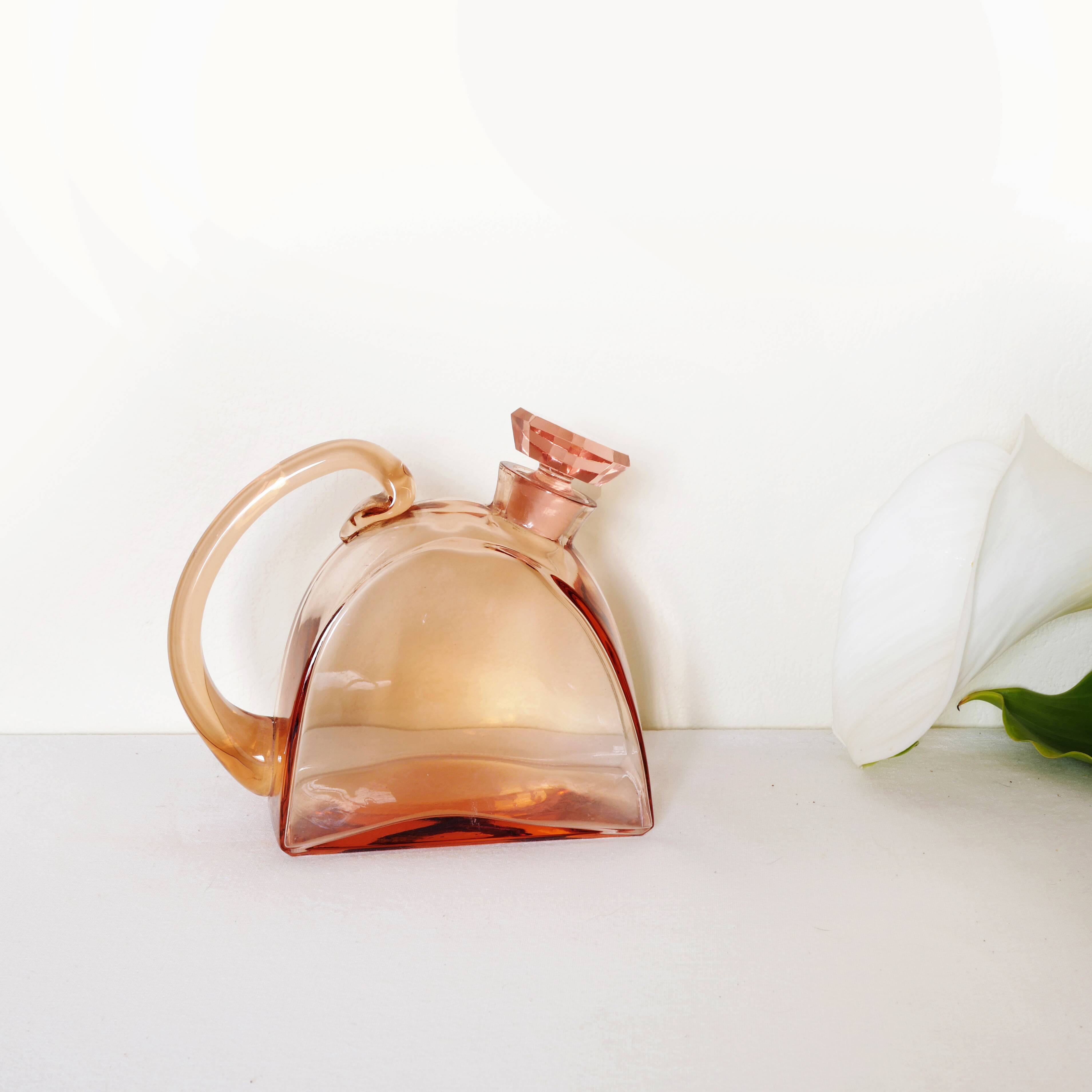 Pink art deco carafe