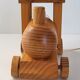 Vintage 1970 pine locomotive lamp