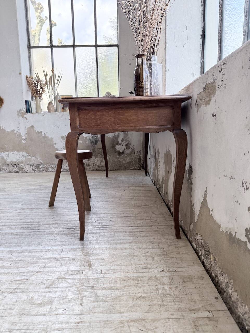 Console bureau en chêne 1960