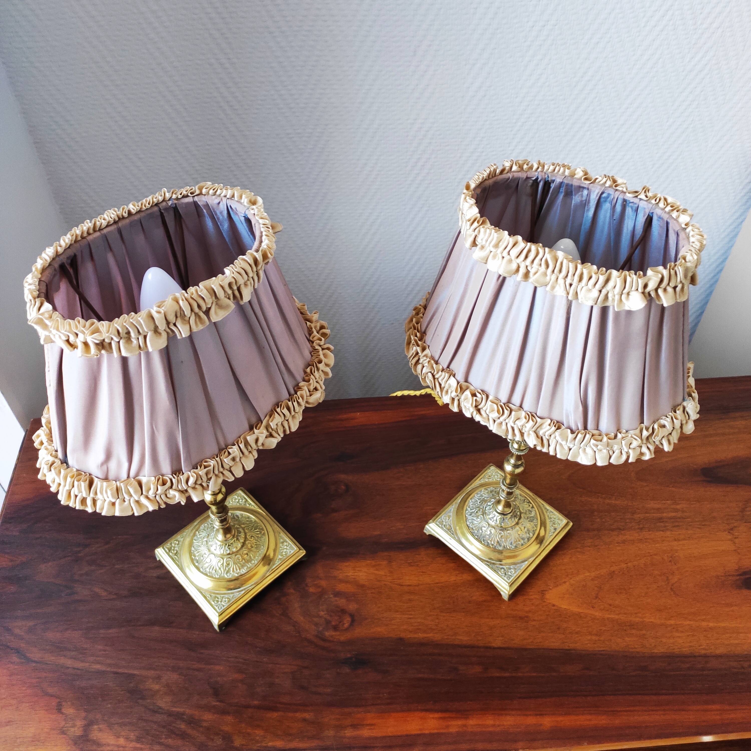 Pair of antique lamps