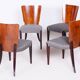 Art Deco Chairs in Beech attributed to Jindřich Halabala for Up Závody, Czechia, 1930s, Set of 4
