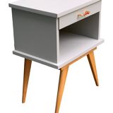 Pair of vintage 1950s compass foot bedside tables
