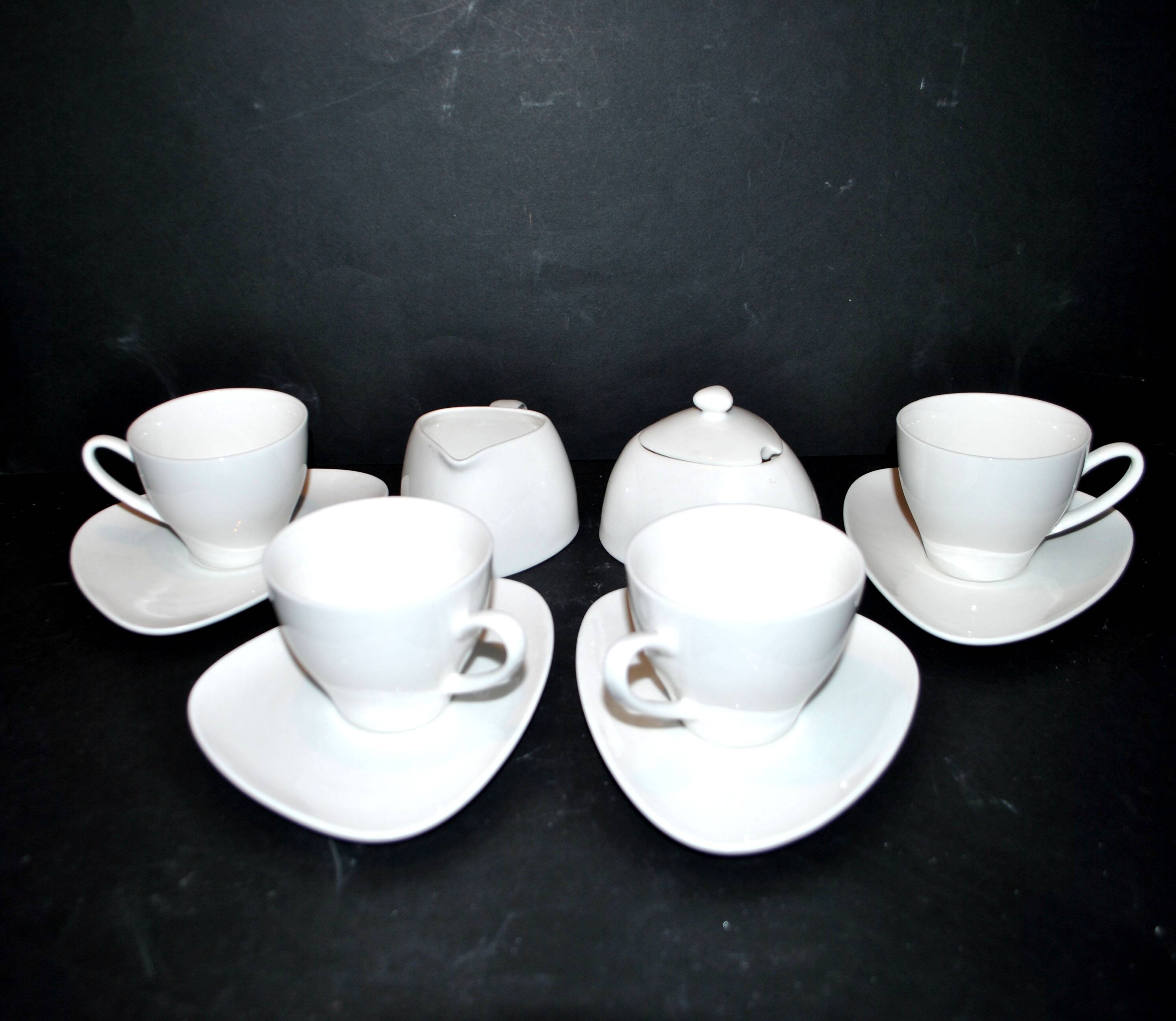 Alessi Design Colombina Style 4-Cup Porcelain Coffee Set