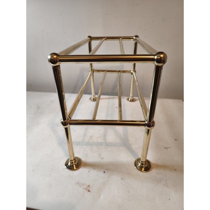 1900 shop shelf in bronze and brass