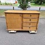 Bamboo rattan buffet Dal Vera 1960-70