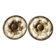 Set of 2 Longchamp oyster plates, vintage shellfish plates.