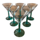 Set of 6 vintage cocktail glasses