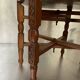 Oriental tea table, moroccan, copper top, engraved wood base, ethnic
