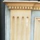 Louis XVI style trumeau mirror in patinated wood