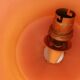 Set de 3 suspensions en opaline orange vintage