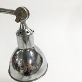 Vintage industrial chrome work light by AGI, 1930s
