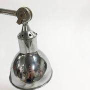 Vintage industrial chrome work light by AGI, 1930s