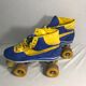 Ancienne paire de patins à roulettes bleu & jaune taille 41