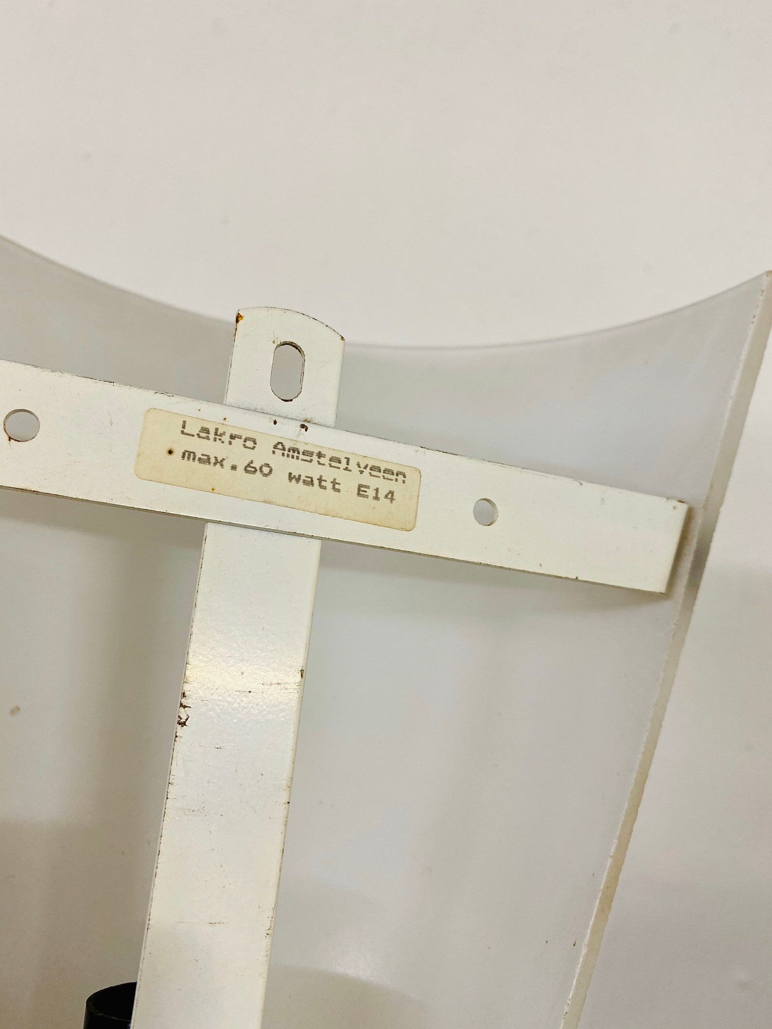 Vintage Wall Lamp / Wall Sconce by LAKRO, Holland, Glass and Metal