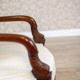 Antique Biedermeier Mahogany Armchair, 1890s