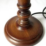 Lampe de chevet en chêne et velours de laine
