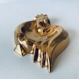 Vintage rooster in gilded ceramic