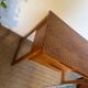 Vintage desk sled legs oak veneer