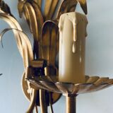 Double golden spike wall lamp