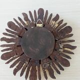 Golden wood sun mirror