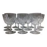 Baccarat – 12 white wine glasses in Baccarat Crystal Casino Model