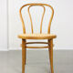 Vintage wide bentwood and cane chairs, set of 2