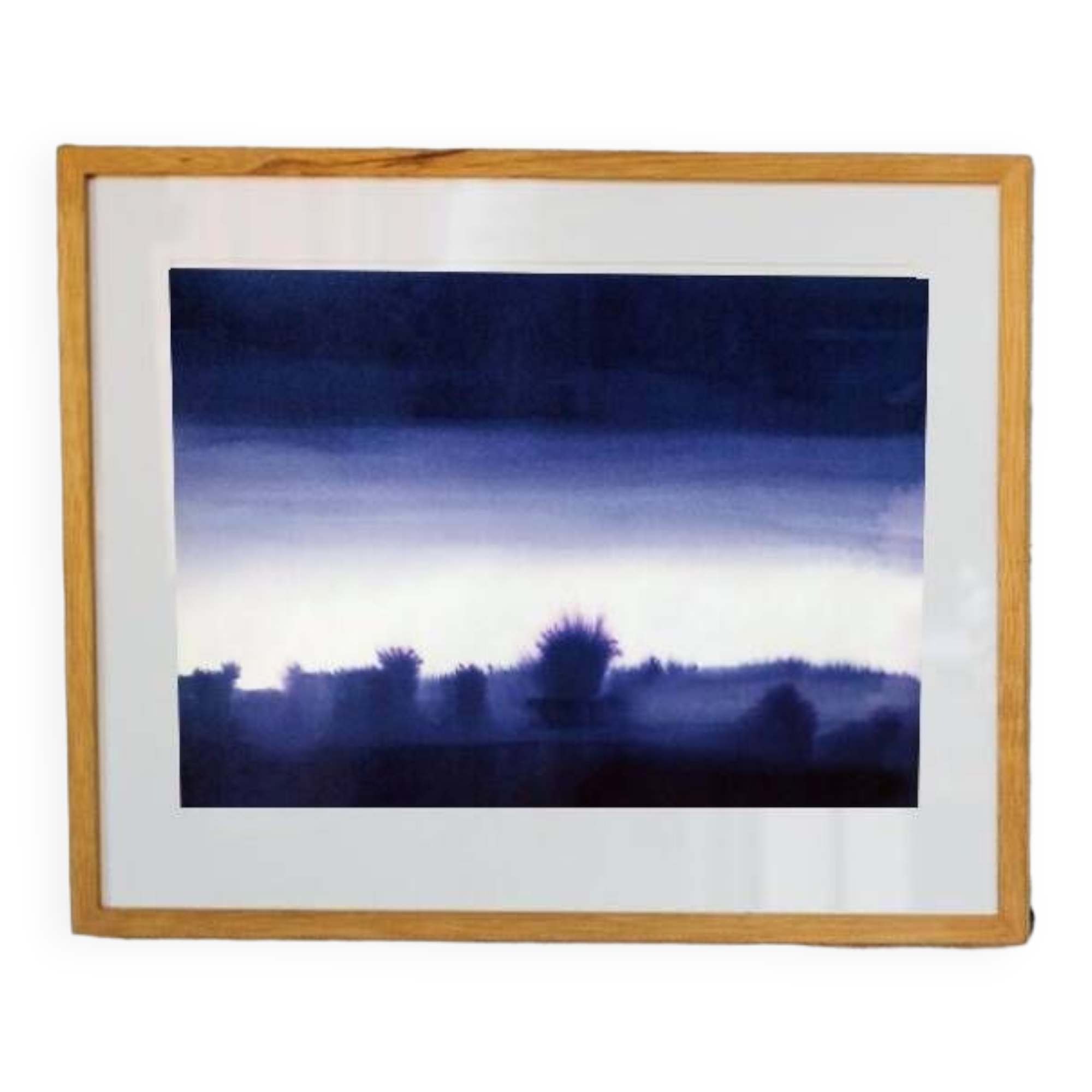 Blue landscape in ink 4