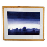 Paysage bleu à l'encre 4