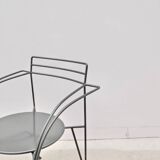 “Silver Moon” chair by Pascal MOURGUE for FERMOB in metal, 1980