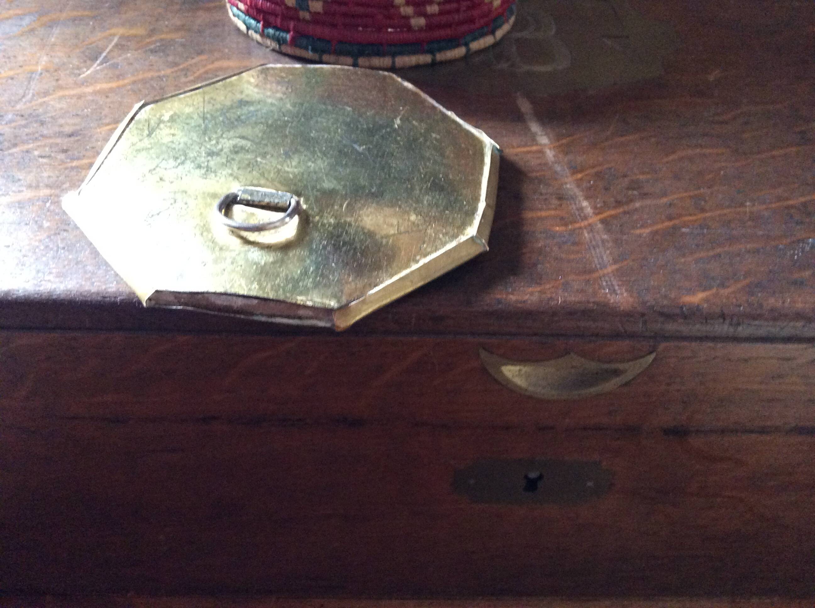 Brass mirror