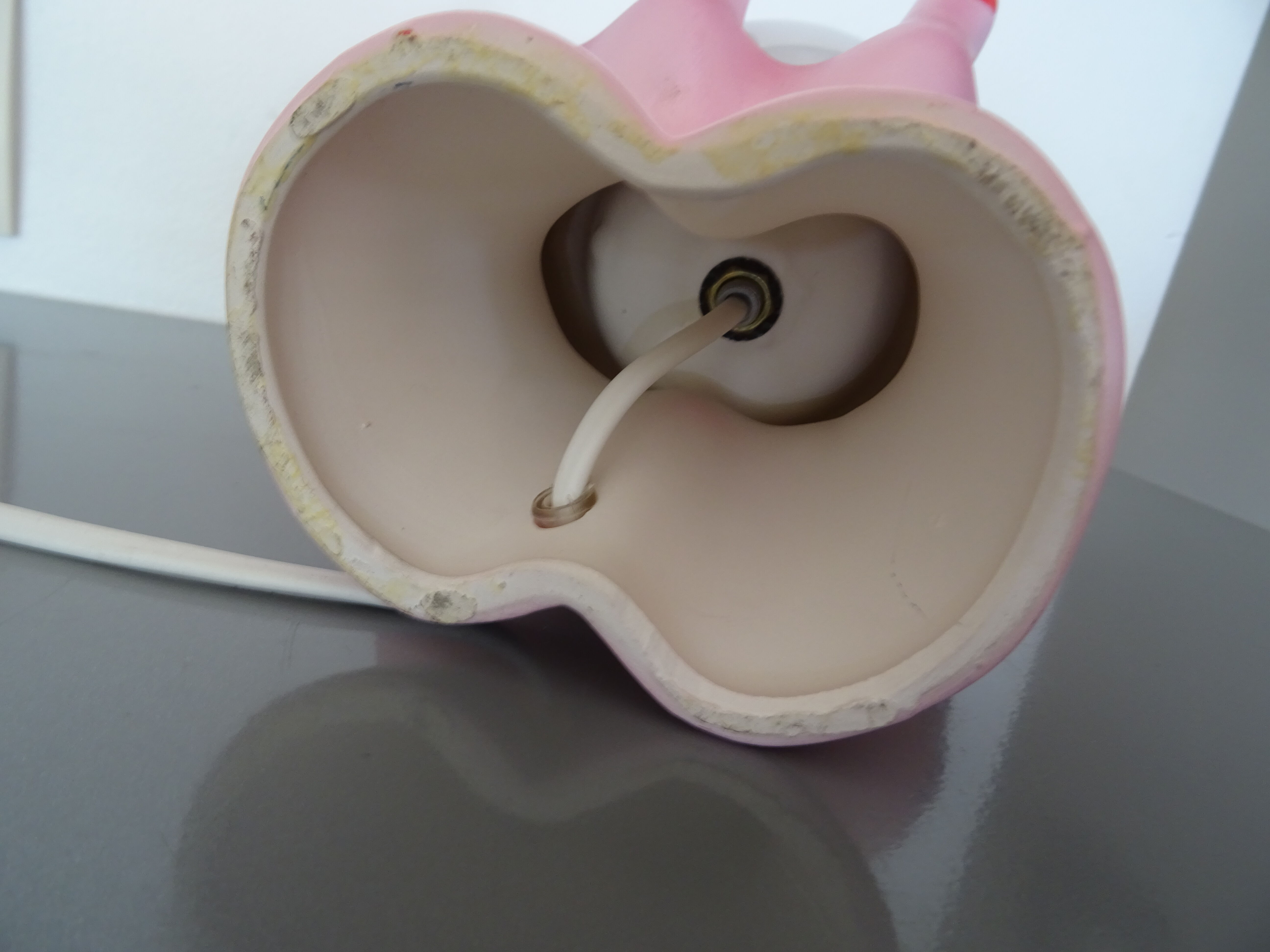 Vintage opal globe hand lamp year 80