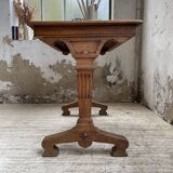 Walnut and tile bistro table 1890