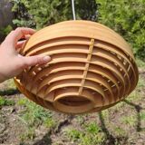Scandinavian curved wood pendant light