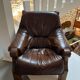 Ensemble Canapé et 2 Fauteuils Années 60 en Bois et Cuir