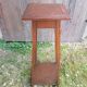 Sellette table appoint bois pieds compas vintage