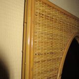 mirror rattan 60s 57x28cm