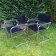 Set of 2 cantilever chairs in the style of Mart Stam.