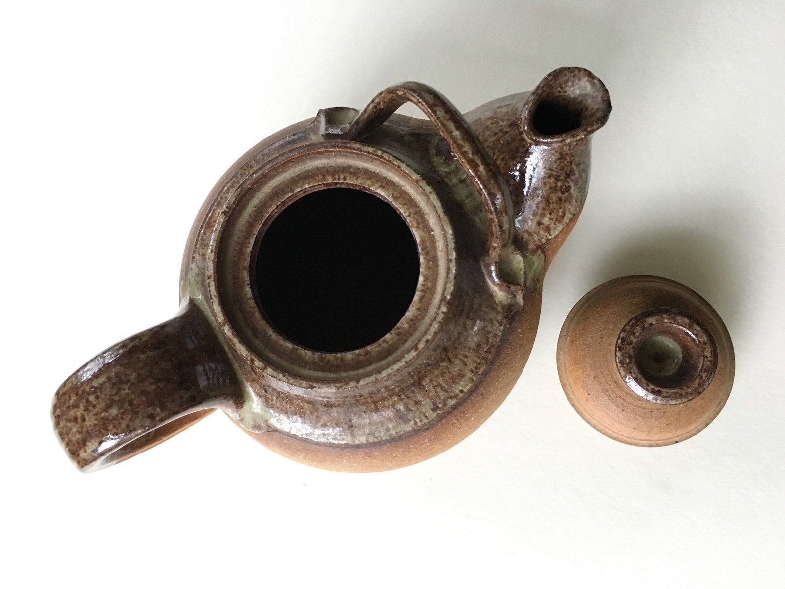 Vintage glazed sandstone teapot denmark