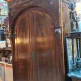 Wardrobe in walnut and marquetry and boxwood fillets from the Consulate period circa 1810