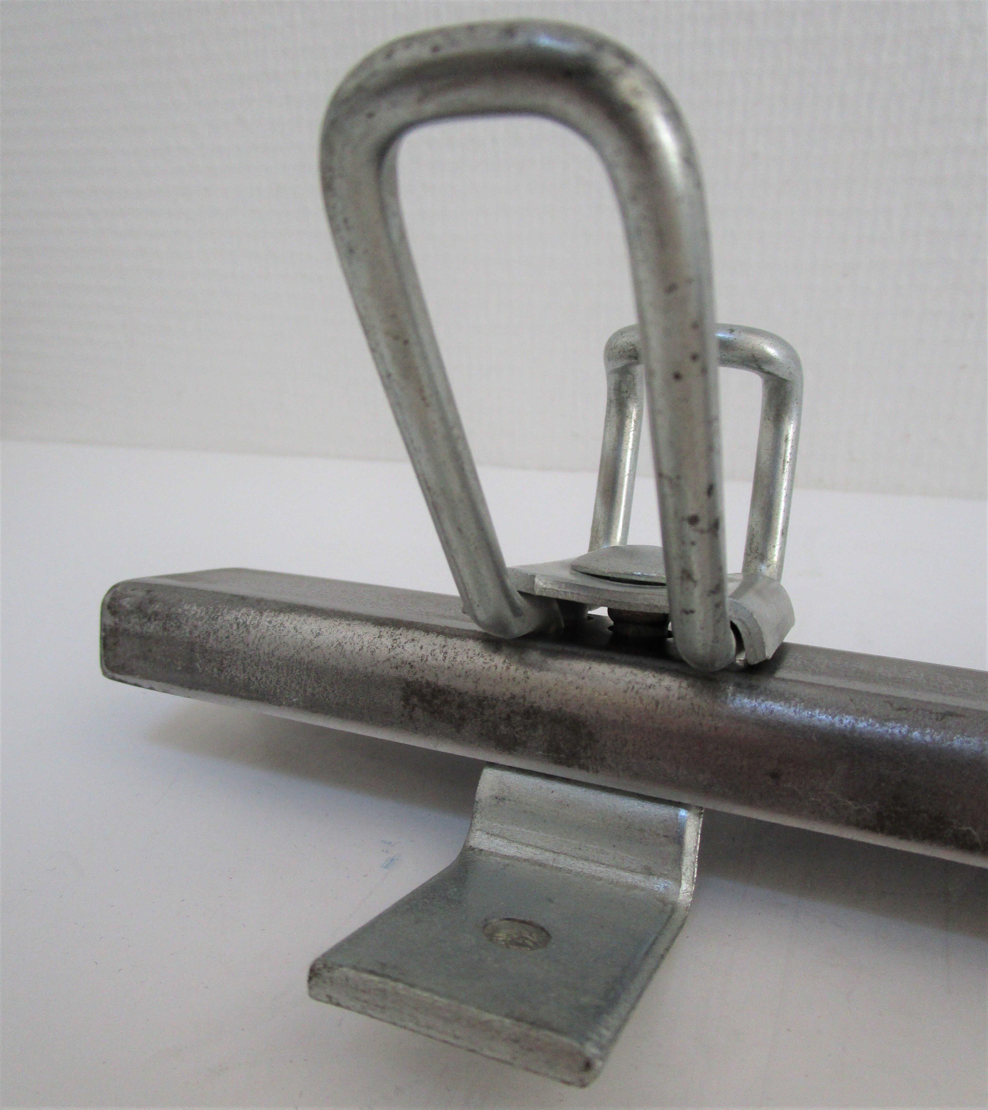 Vintage school wall rack in patinated steel
