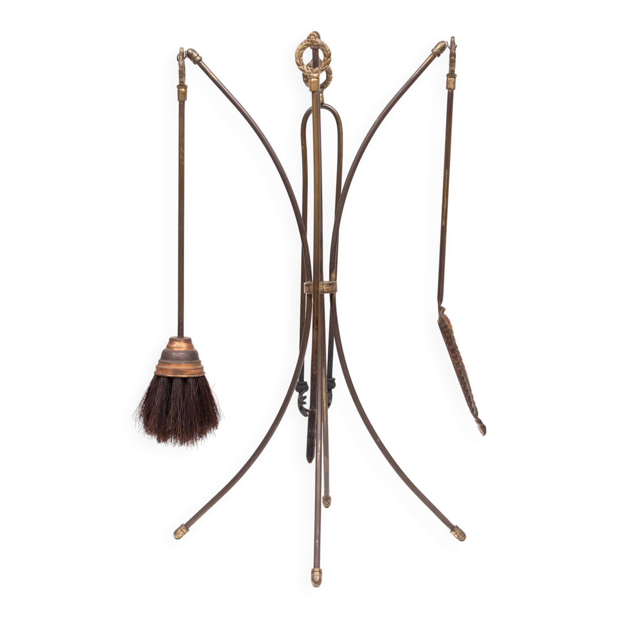 Elegant Brass Fireplace set 1950s France