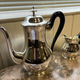 Two shaped pieces in silver-plated metal hallmarked circa 1900