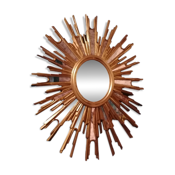 Large sun mirror with shutters - Mid century / Regency - Decknudt
