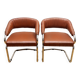 Paire de fauteuils en cuir année 70