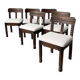 Set of 6 brutalist chairs from the 1940s