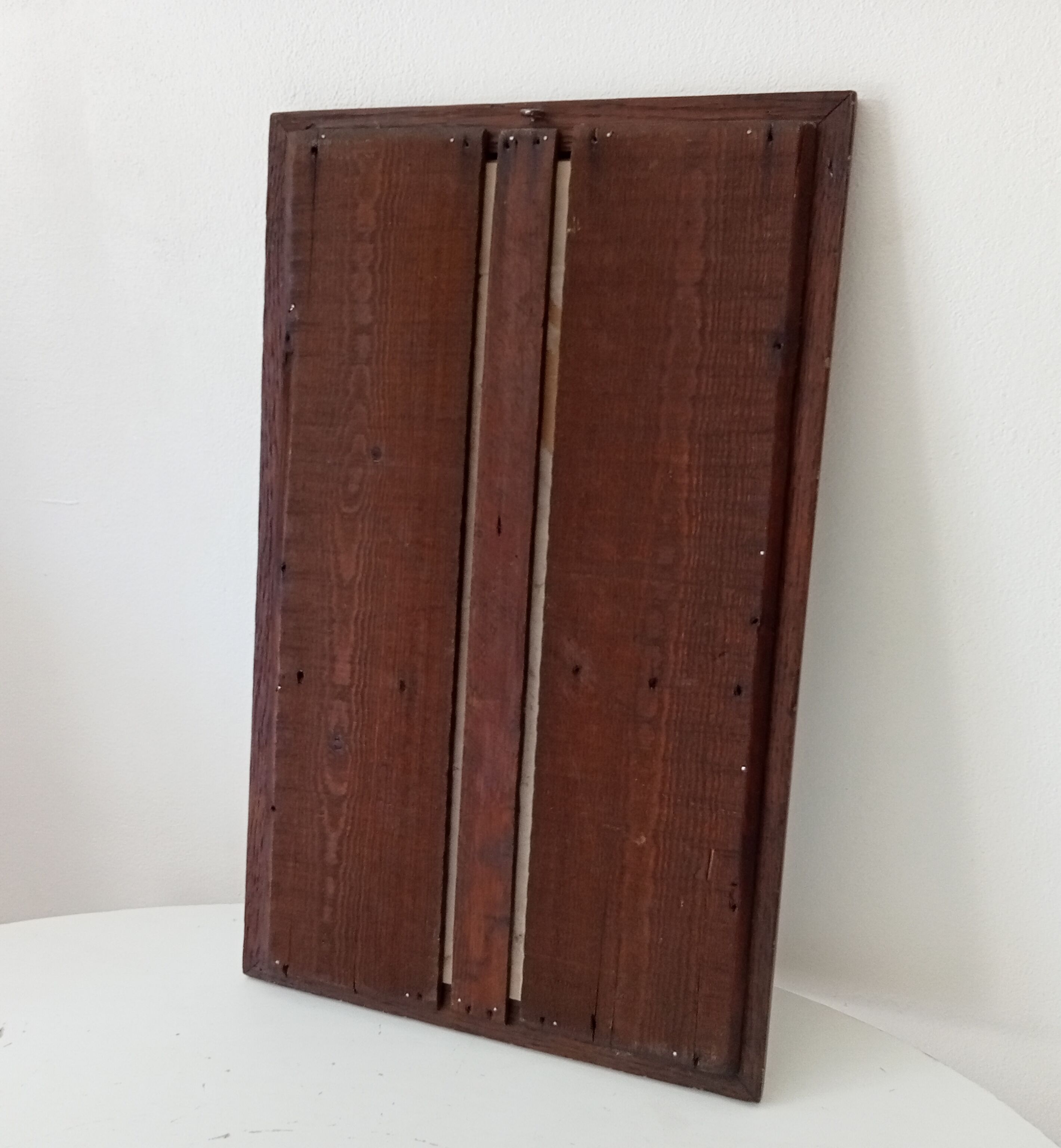 Vintage rectangular mirror in solid wood